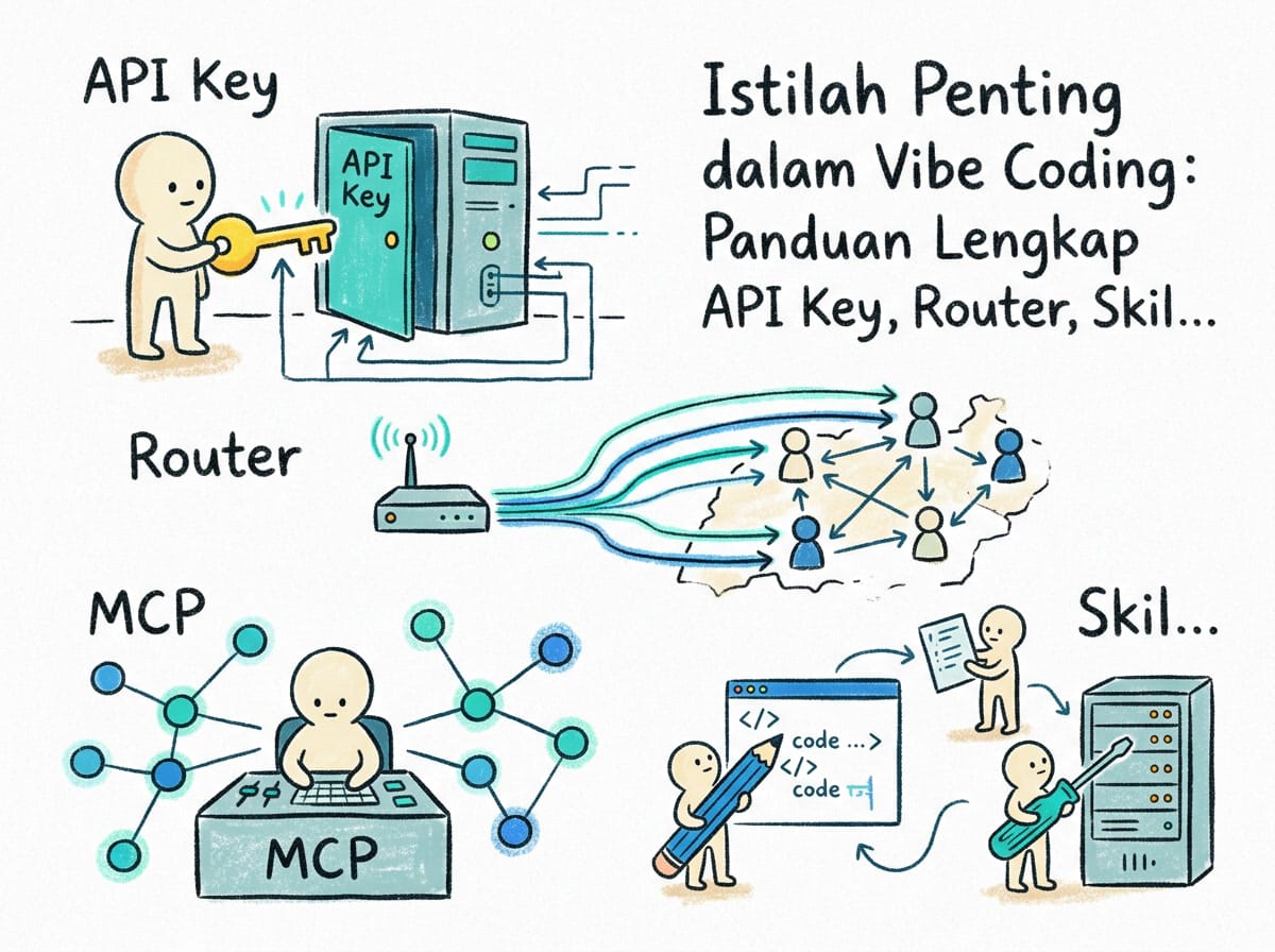 Istilah Penting dalam Vibe Coding: Panduan Lengkap API Key, Router, MCP, Skill, dan Lainnya