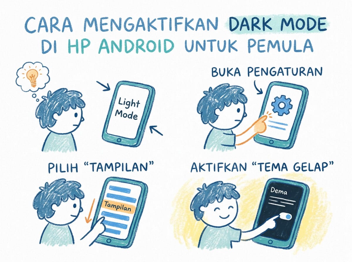 Cara Mengaktifkan Dark Mode di HP Android untuk Pemula