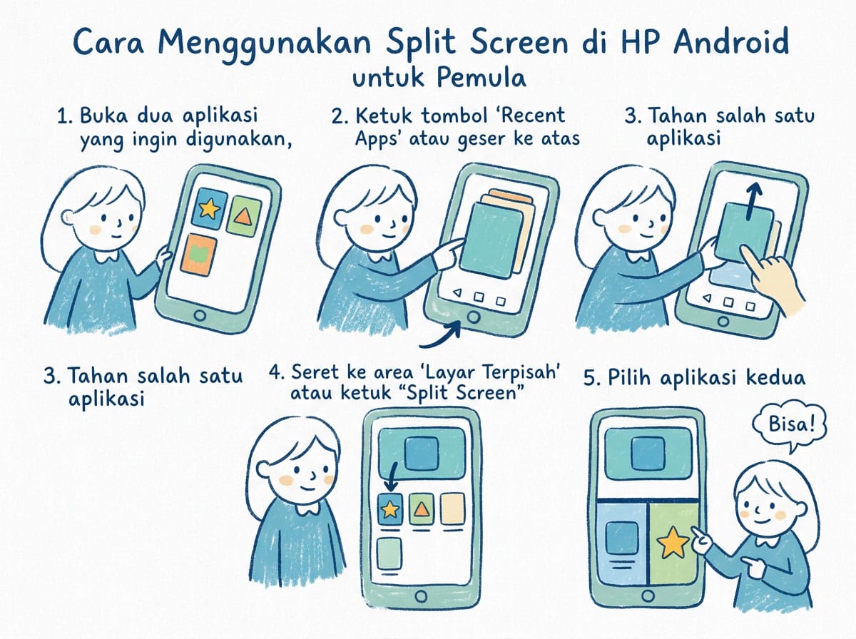 Cara Menggunakan Split Screen di HP Android untuk Pemula