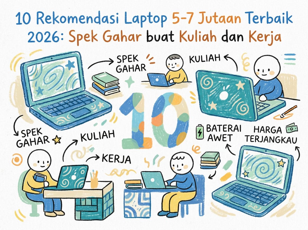 10 Rekomendasi Laptop 5-7 Jutaan Terbaik 2026: Spek Gahar buat Kuliah dan Kerja